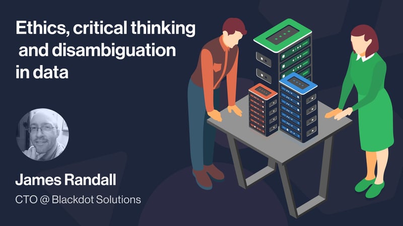 Two animated people looking at data