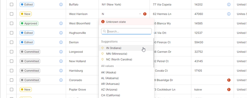 Correcting errors in Data Manager