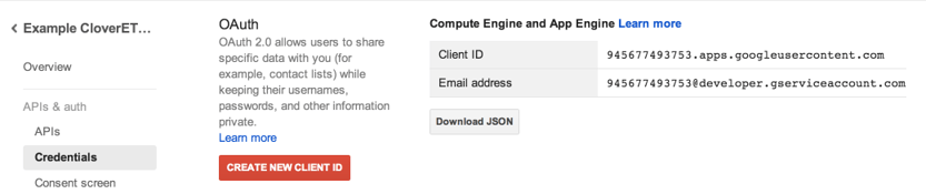 Accessing Google API - Google Analytics using CloverDX