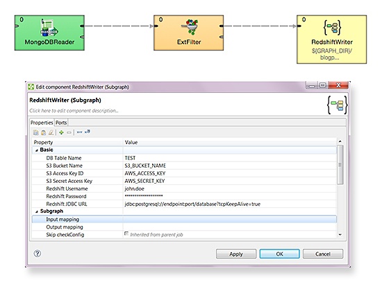 Uploading data to Amazon Redshift with CloverDX