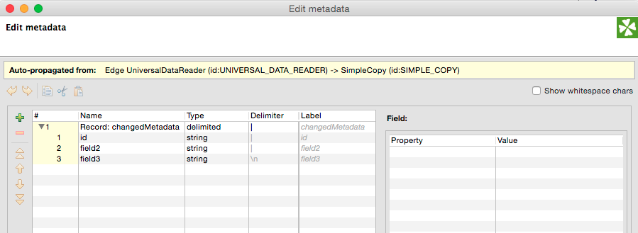 Understanding metadata propagation for fast data integration jobs in CloverETL. Referenced metadata.