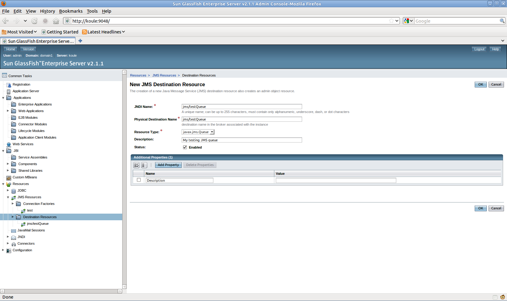 How To Connect to JMS Queue on Glassfish V2 with CloverDX