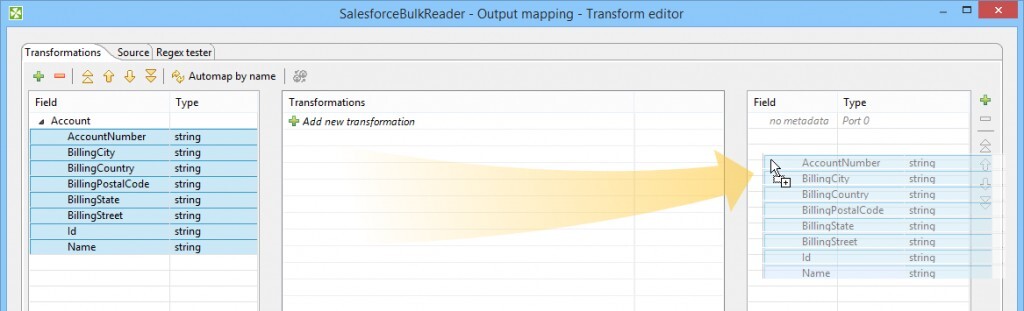 Mapping Salesforce meta data for CloverDX data integration