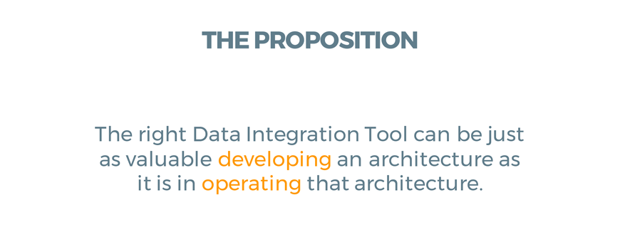 Using data integration to develop data architectures