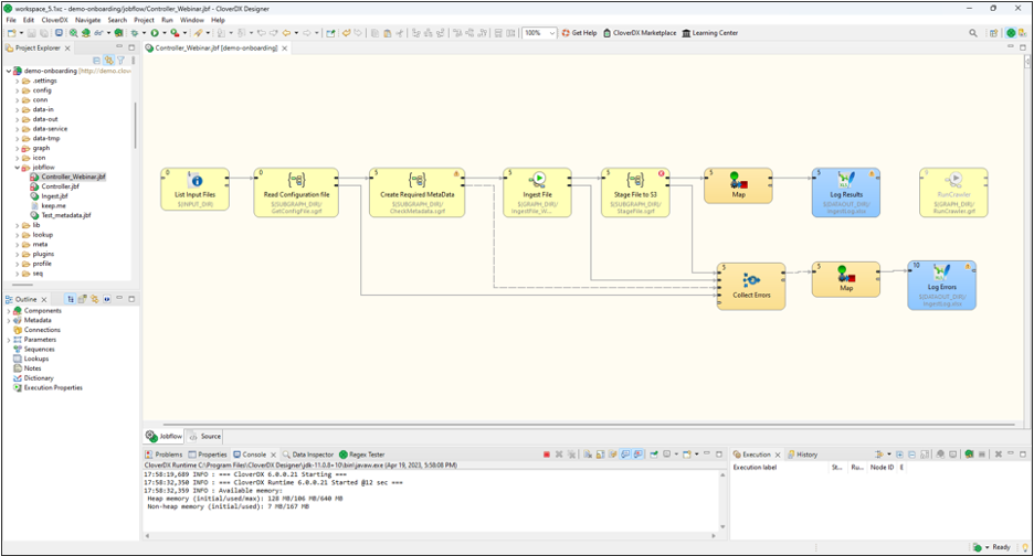 data onboarding pipeline in CloverDX