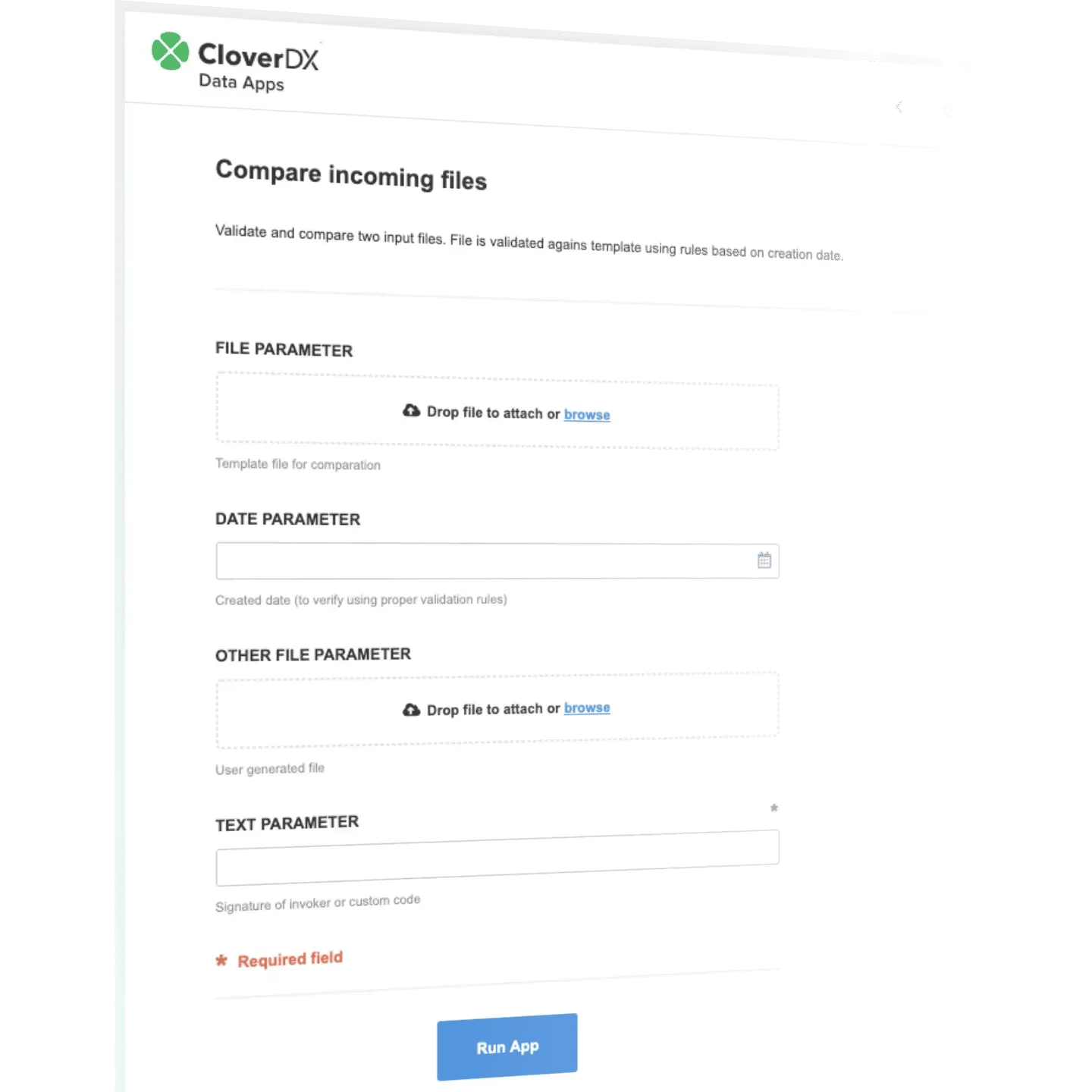 CloverDX data-services--data-apps-form