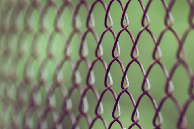 A chain link fence