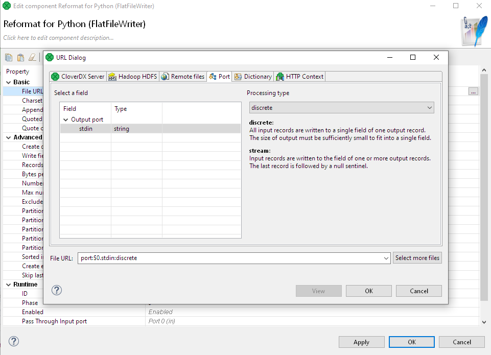 Serialization to component's output port